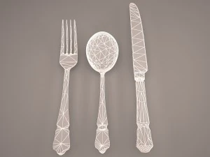 simple flatware 3D Model