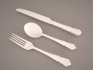 simple flatware 3D Model