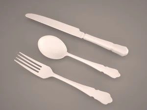 simple flatware 3D Model