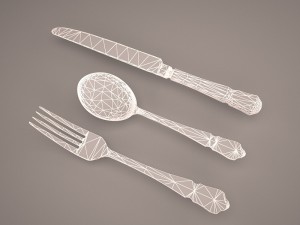 simple flatware 3D Model