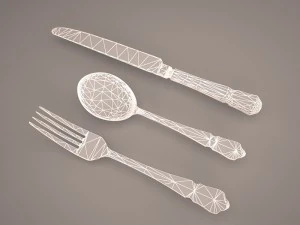 simple flatware 3D Model