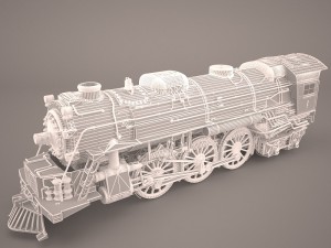 steam locomotive 3D मॉडल
