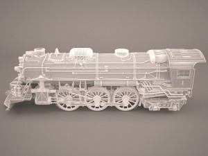 steam locomotive 3D मॉडल