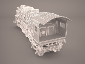 steam locomotive 3D मॉडल