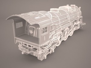 steam locomotive 3D मॉडल