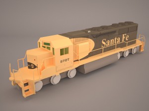 locomotive emd sd70ace bnsf 3D Model