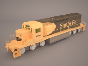 locomotive emd sd70ace bnsf 3D मॉडल