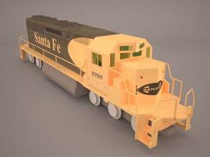 locomotive emd sd70ace bnsf 3D Модель