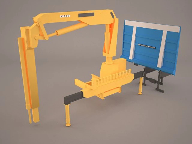 high lift on trailer chassis 3D Model .c4d .max .obj .3ds .fbx .stl .blend 