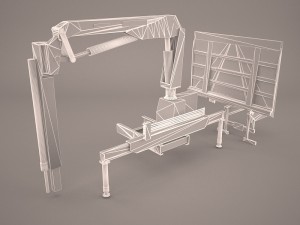 high lift on trailer chassis 3D Model