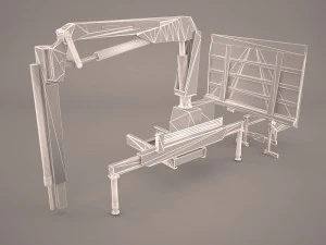 high lift on trailer chassis 3D Model