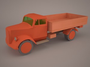 opel blitz - 3t cargo truck - 17 pzdiv 3D Model