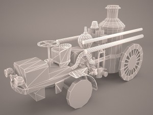 1911 christie fire engine 3Dモデル
