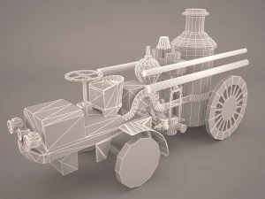 1911 christie fire engine 3D Model