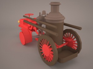 1911 christie fire engine 3Dモデル