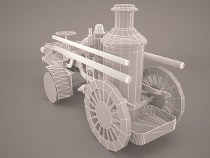 1911 christie fire engine 3Dモデル