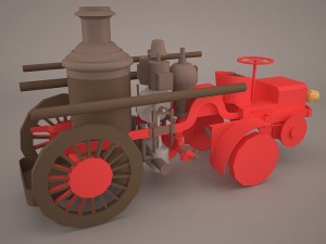 1911 christie fire engine 3Dモデル