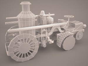 1911 christie fire engine 3Dモデル