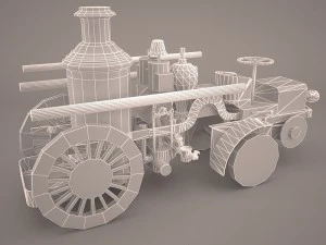 1911 christie fire engine 3D Model