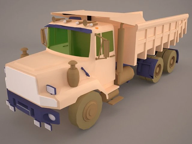 dump truck 3D Model .c4d .max .obj .3ds .fbx .stl .blend 