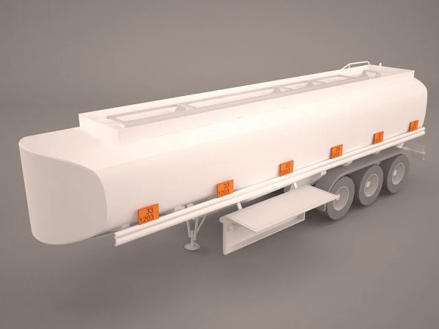 tanker trailer 3D Model .c4d .max .obj .3ds .fbx .stl .blend 