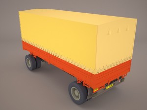 wagon trailler 3D Модель
