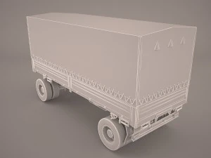 wagon trailler 3D Model