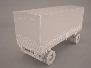wagon trailler 3D Model