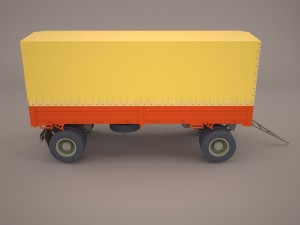 wagon trailler 3D Модель