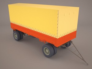 wagon trailler 3D Модель