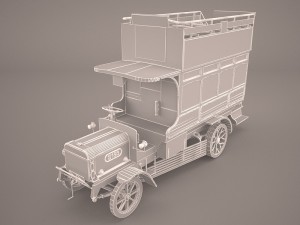 bus omni old Model 3D