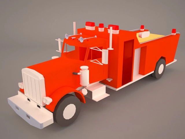 fire truck 3D Model .c4d .max .obj .3ds .fbx .stl .blend 