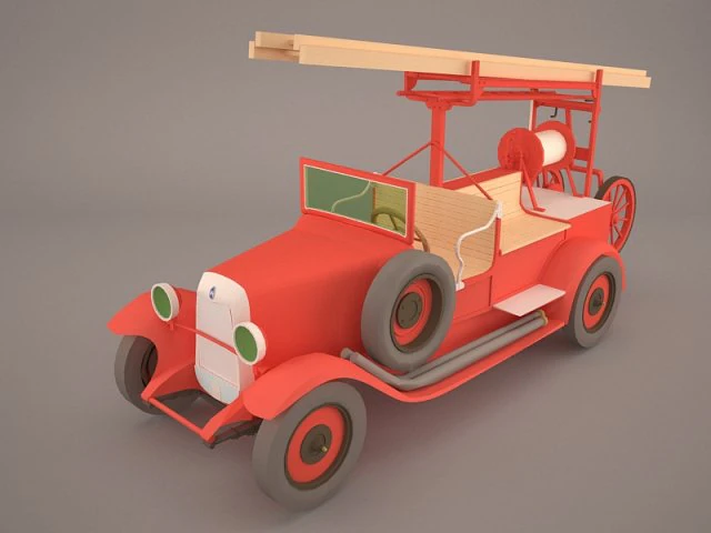 fire pumper 3D Model .c4d .max .obj .3ds .fbx .stl .blend 