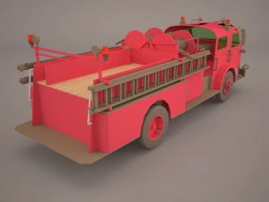 caminh&atilde;o de bombeiros Modelo 3D