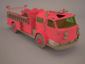 caminh&atilde;o de bombeiros Modelo 3D