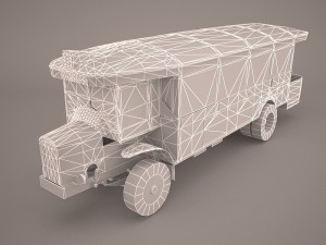 vintage city bus 3Dモデル