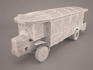 vintage city bus 3D Model