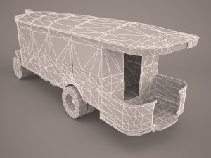 vintage city bus 3Dモデル