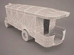 vintage city bus 3D Model