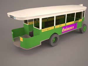 vintage city bus 3Dモデル