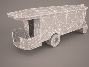 vintage city bus 3Dモデル