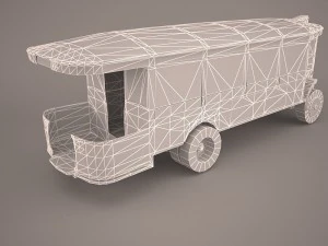 vintage city bus 3D Model