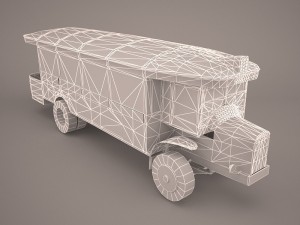 vintage city bus 3Dモデル