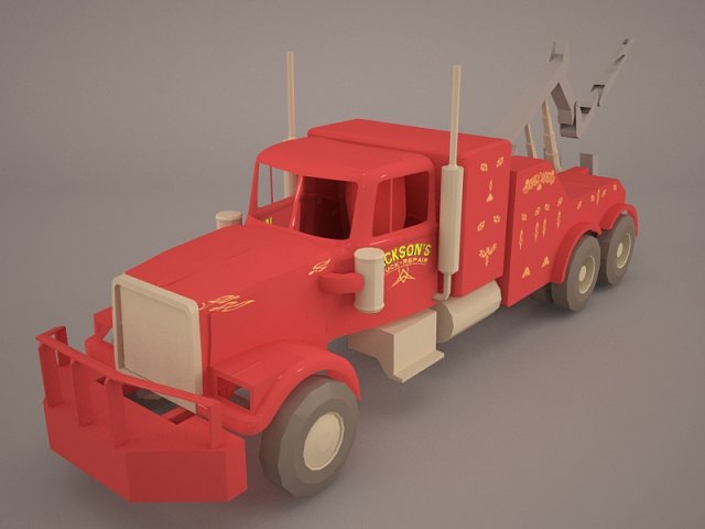 heavy duty towing truck 3D Модель .c4d .max .obj .3ds .fbx .stl .blend 
