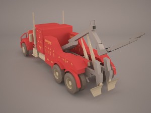 heavy duty towing truck 3D Модель