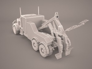 heavy duty towing truck 3D Модель