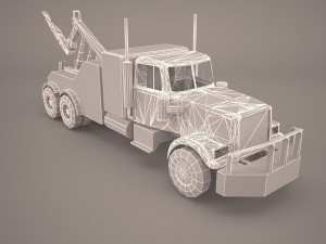 heavy duty towing truck 3D Модель