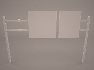 highway overhead signs 3D Model