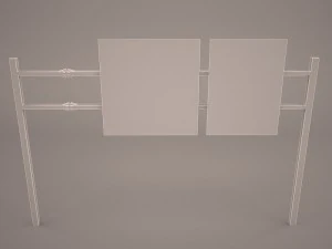 highway overhead signs 3D Model