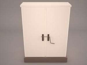 outdoor electric power control panel 3D Model